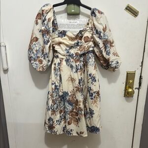 Abercrombie & Fitch Emerson Poplin Puff Sleeve Mini Dress  Size Small Worn Once